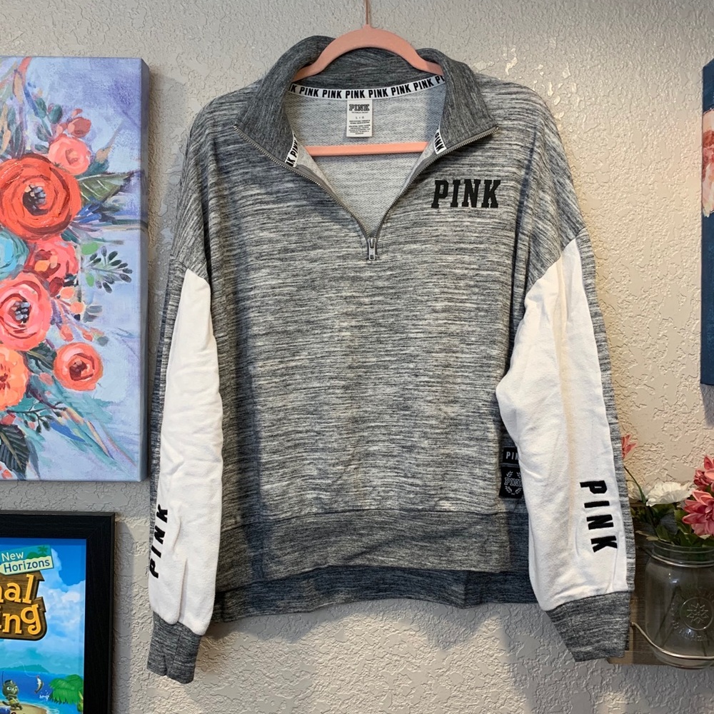 PINK Gray longsleeve sweater